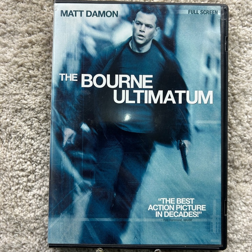 The Bourne Ultimatum DVD 2007 Full Screen Matt Damon Paul Greengrass Action